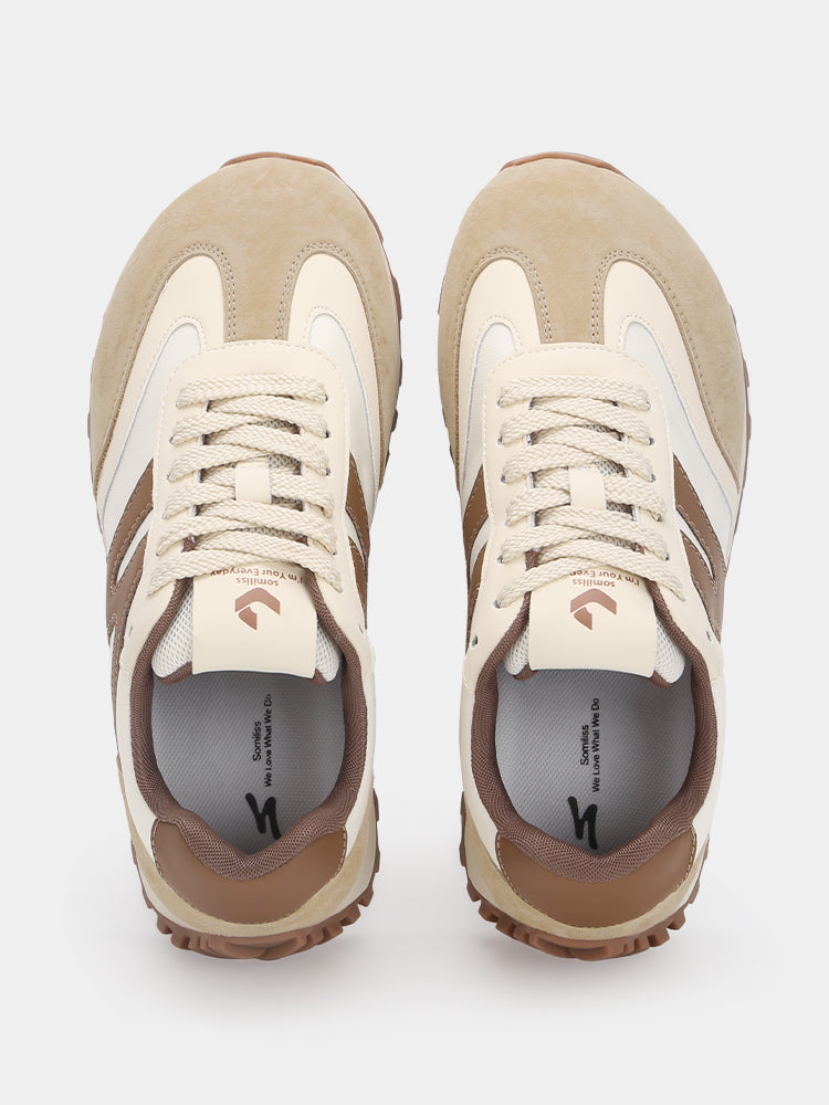 Retro Wide Women Fashion Sneakers Brown