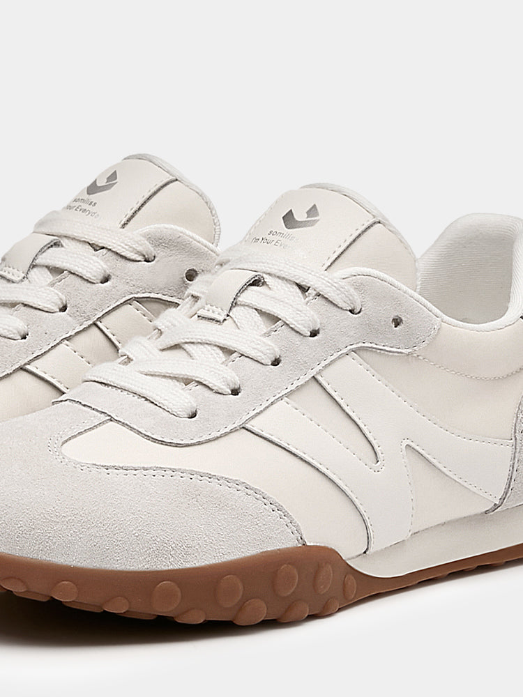 Retro Casual Women's Fashion Sneakers Gray/White