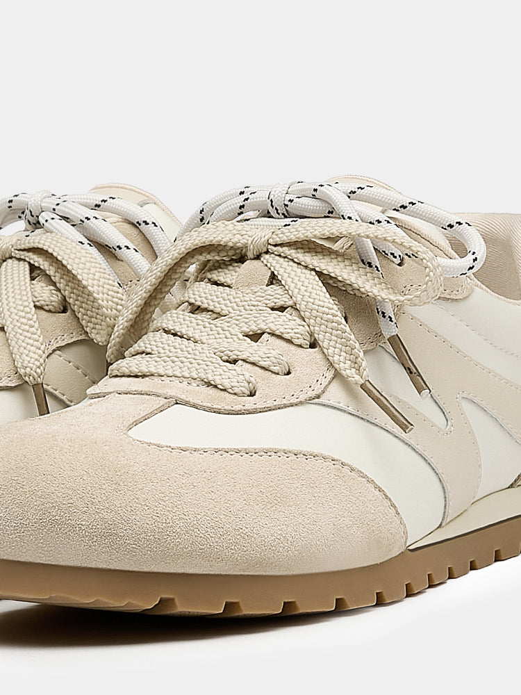 Casual Office Wide Toe Box Women Fashion Sneakers Beige/White