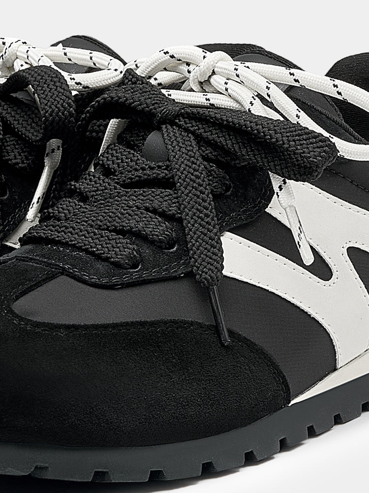 Casual Office Wide Width Women Fashion Sneakers Black/White