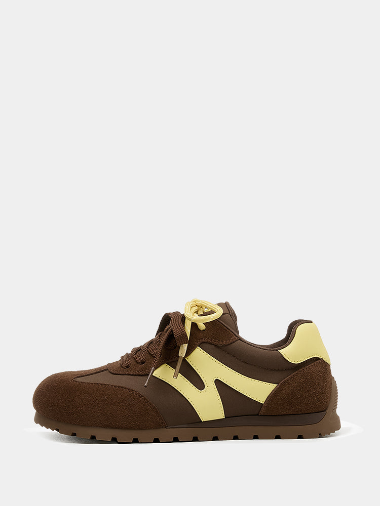 Casual Office Wide Toe Box Women Fashion Sneakers Brown