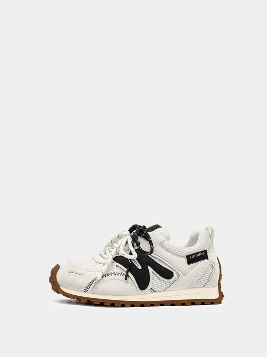 Women's Wide Toe Box Shoes with Arch Support Black&White