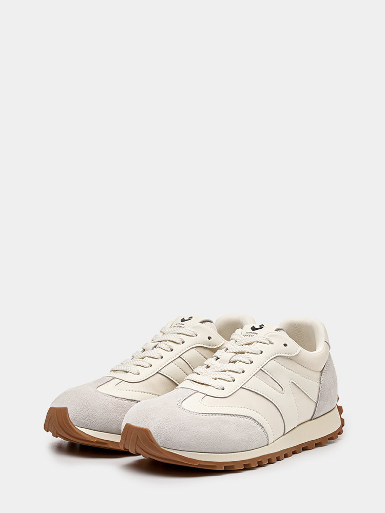 Retro Wide Women Fashion Sneakers White/Gray