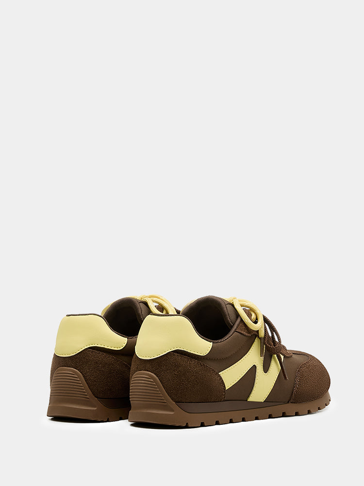 Casual Office Wide Toe Box Women Fashion Sneakers Brown