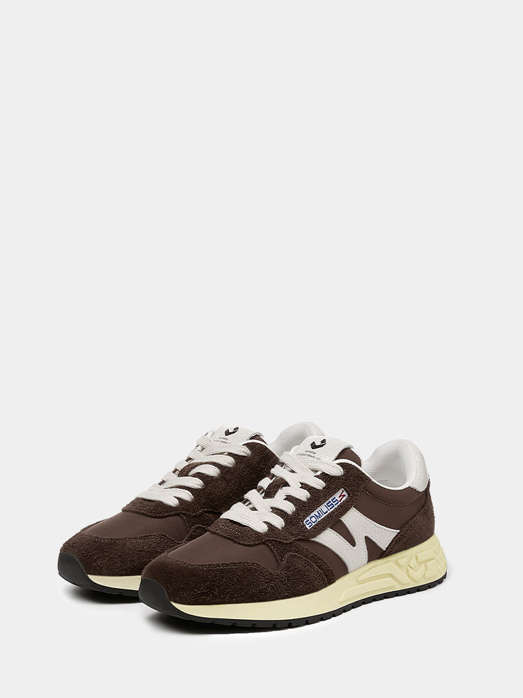 Retro Classic Casual Women's Fashion Sneakers Dark Brown Suede