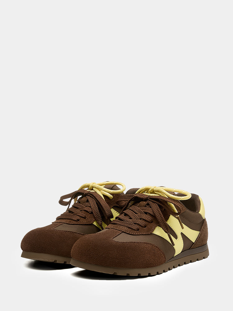 Casual Office Wide Toe Box Women Fashion Sneakers Brown