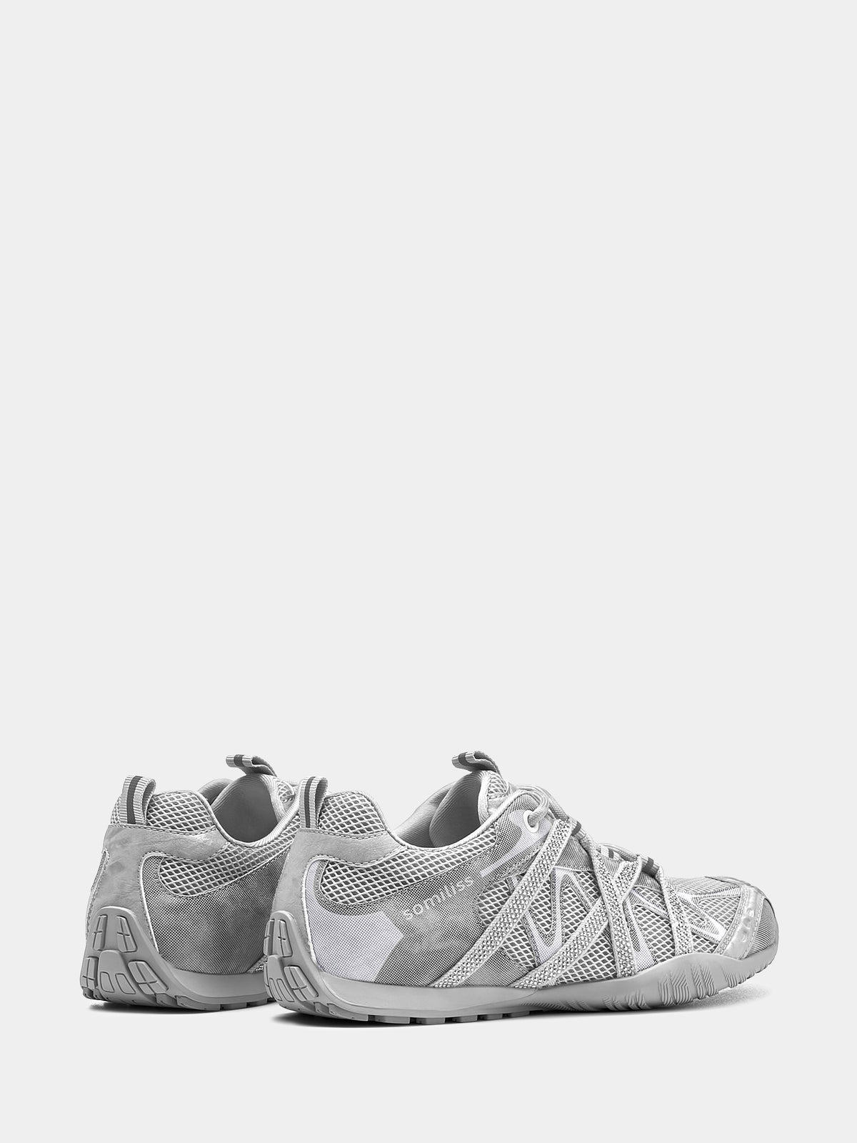 Women Rhinestone Walking Shoes Grey