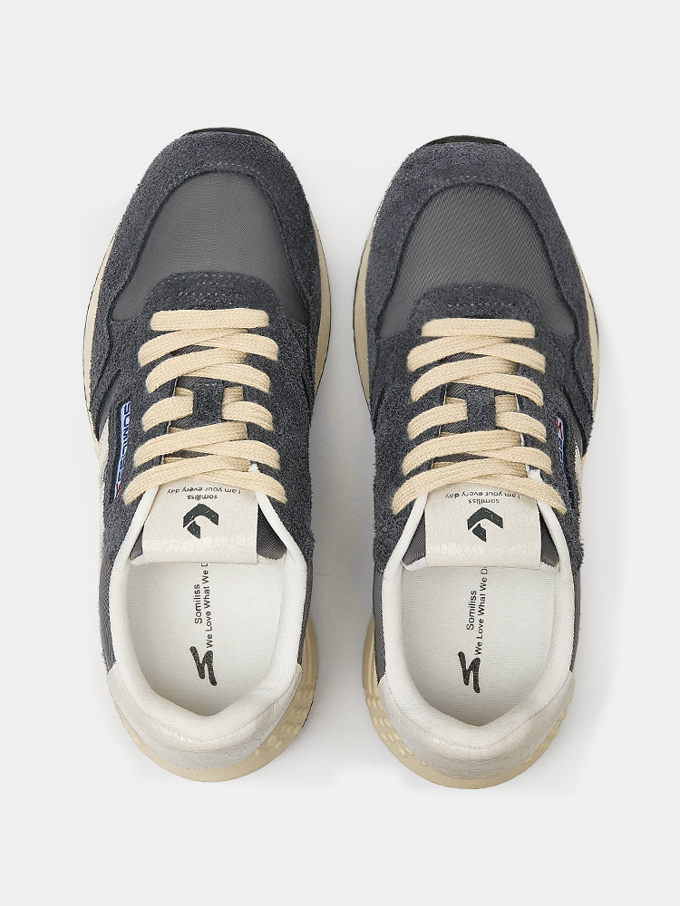 Retro Classic Casual Women's Fashion Sneakers Dusty Navy Suede