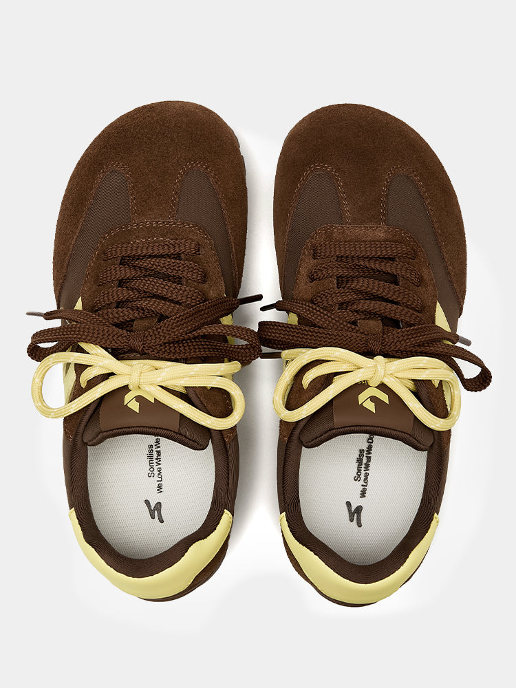 Casual Office Wide Toe Box Women Fashion Sneakers Brown