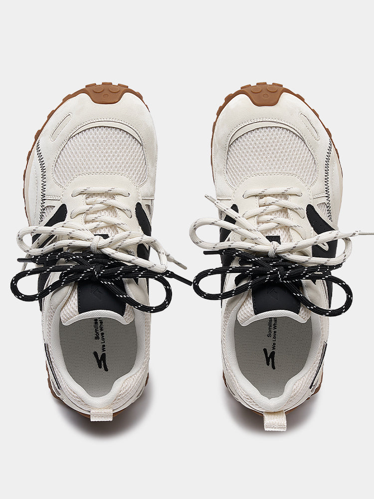 Women's Wide Toe Box Shoes with Arch Support Black&White