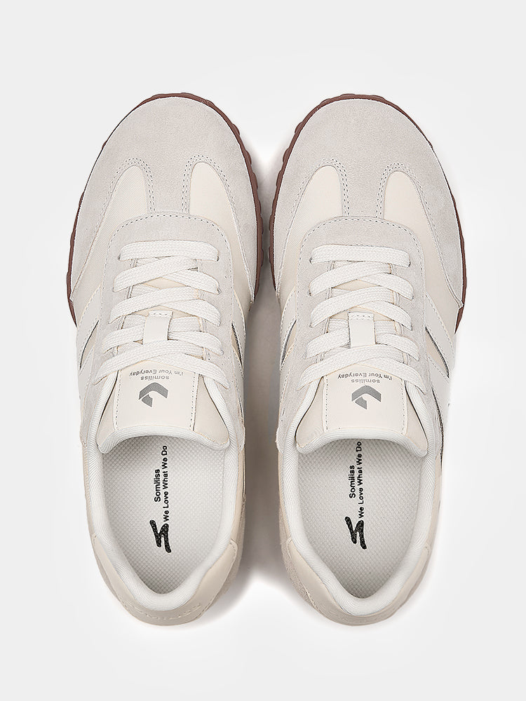 Retro Casual Women's Fashion Sneakers Gray/White