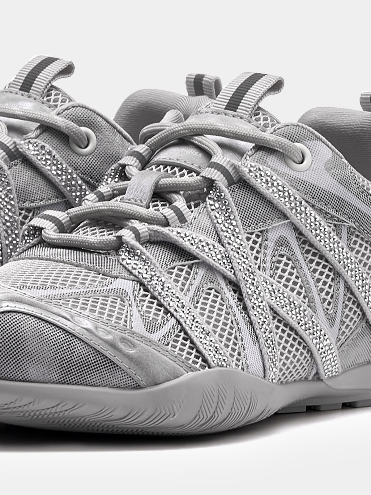 Women Rhinestone Walking Shoes Grey