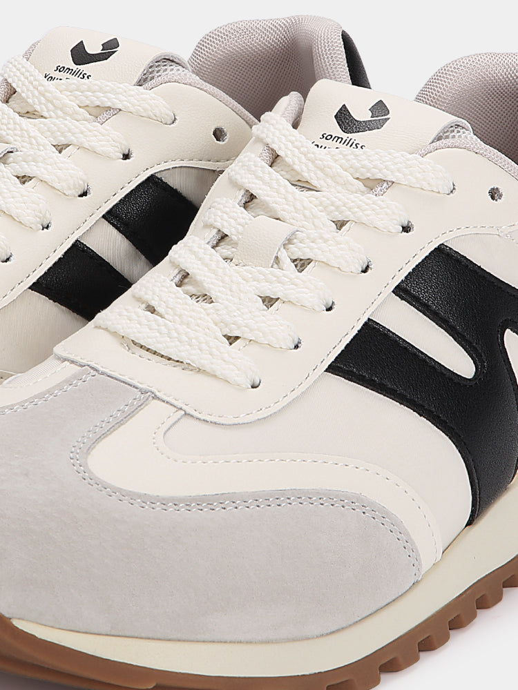 Retro Wide Women Fashion Sneakers Black